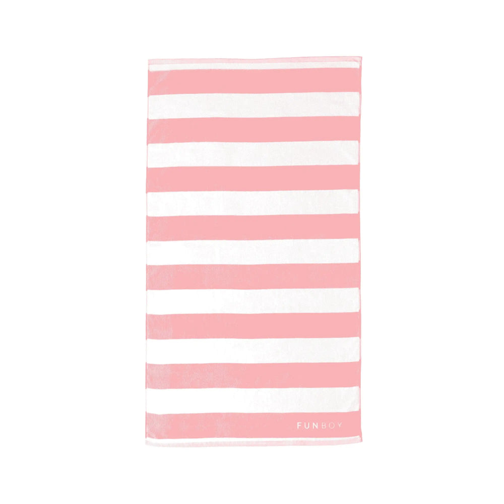 BEACH TOWEL PINK STRIPE - BeachLife Concept