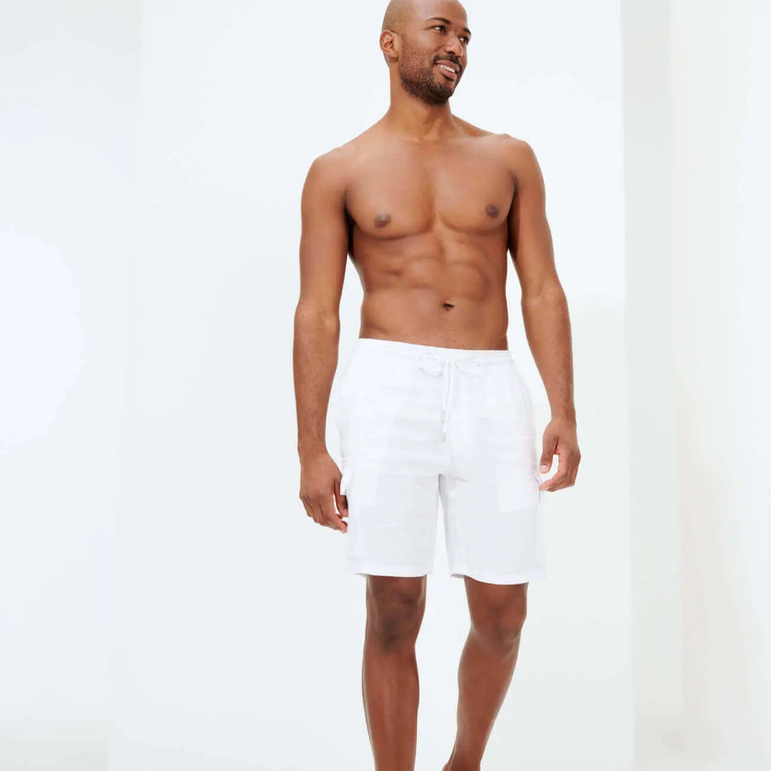 BERMUDA BAIE EN LIN UNI WHITE BeachLife Concept