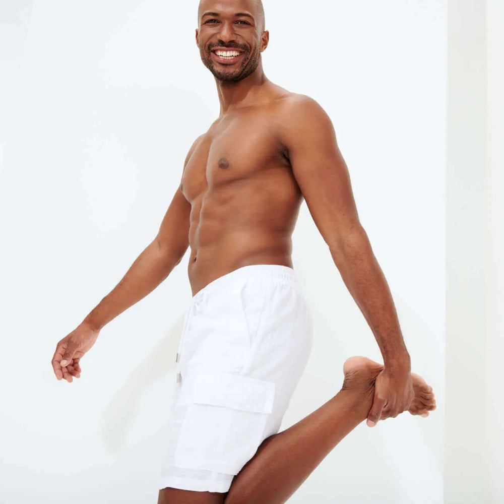 BERMUDA BAIE EN LIN UNI WHITE BeachLife Concept