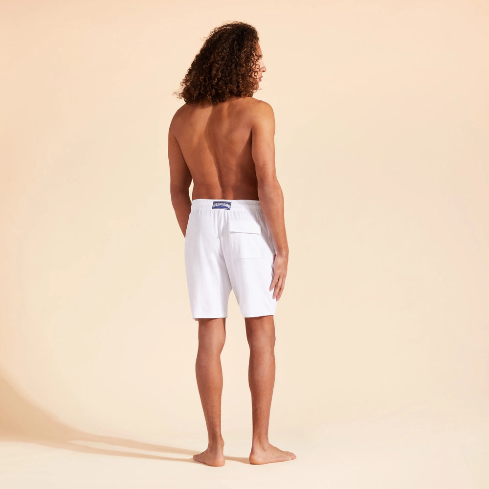 BERMUDA BOLIDE EN EPONGE UNI BLANC - BeachLife Concept