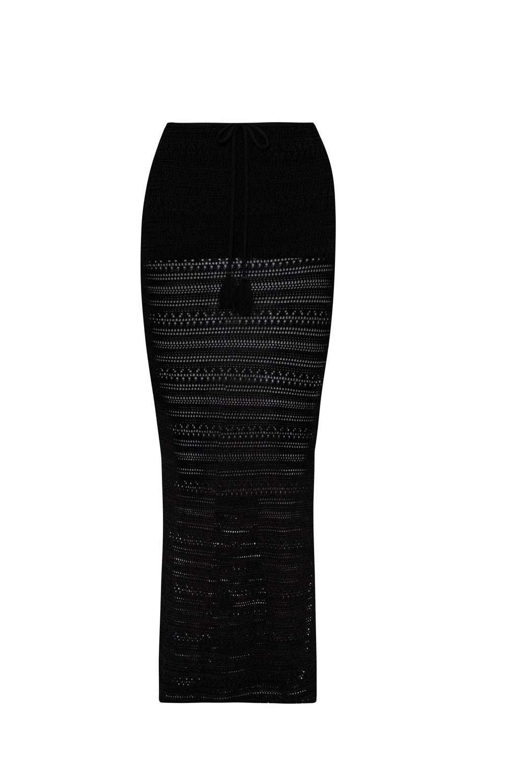 BLACK CROCHET LONG SKIRT - BeachLife Concept