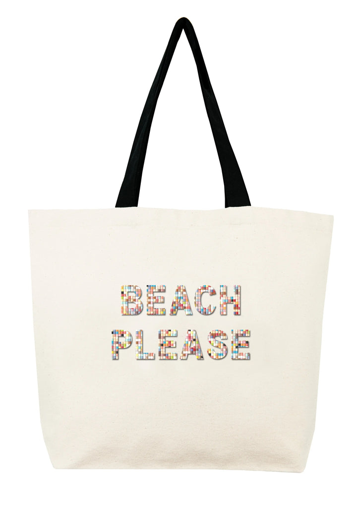 CANVA TOTE BAG CONFETTI BEADS BeachLife Concept