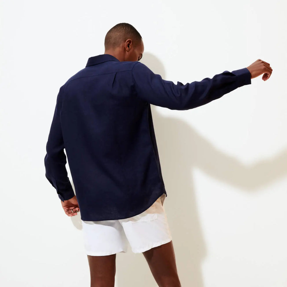 CHEMISE LIN HOMME UNI CAROUBIS BeachLife Concept