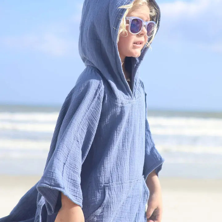 DENIM BLUE BEACH PONCHO BeachLife Concept