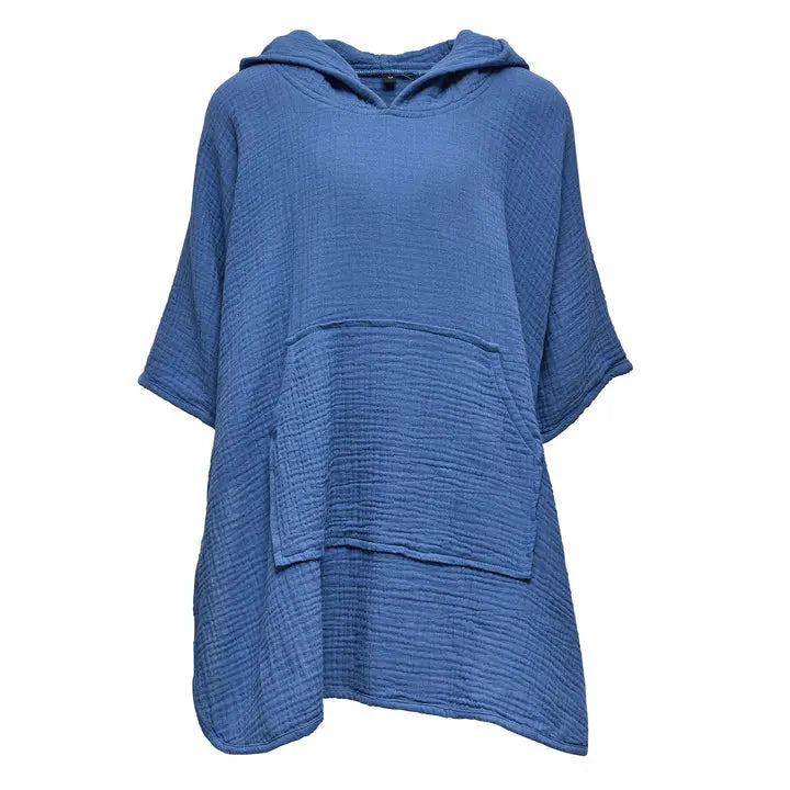 DENIM BLUE BEACH PONCHO BeachLife Concept