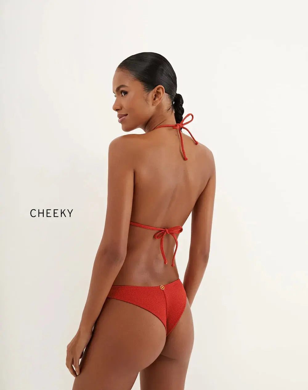 EYELET NAYA TRI TOP - BASIC BR RED - BeachLife Concept