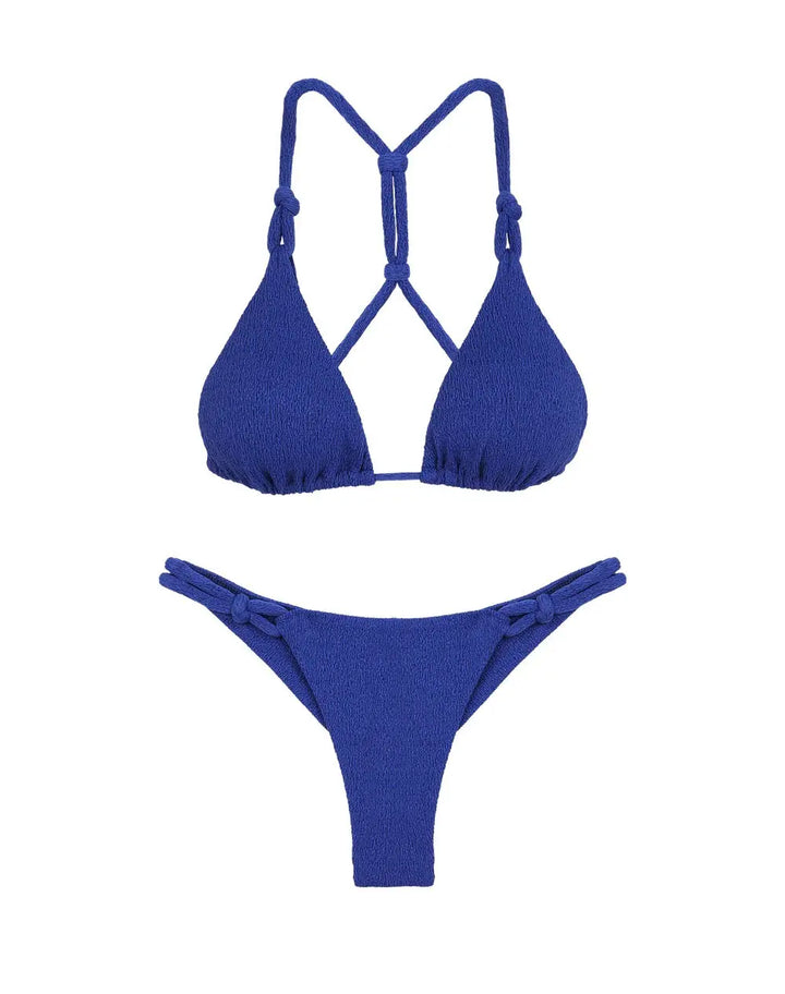 FIRENZE EDIE T-BACK TOP - BR BTM BLUE - BeachLife Concept