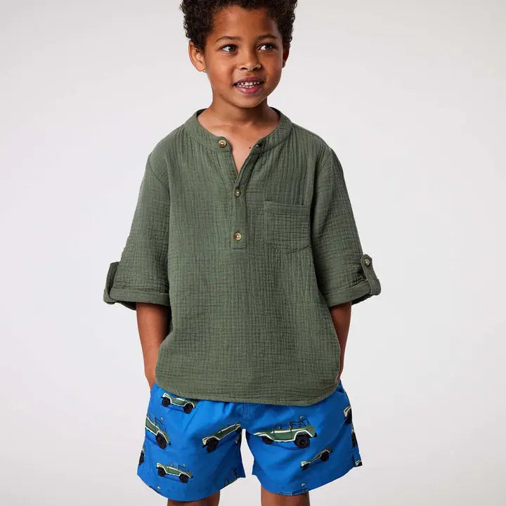 FRANKIE SAFARI GREEN RESORT SHIRT BeachLife Concept
