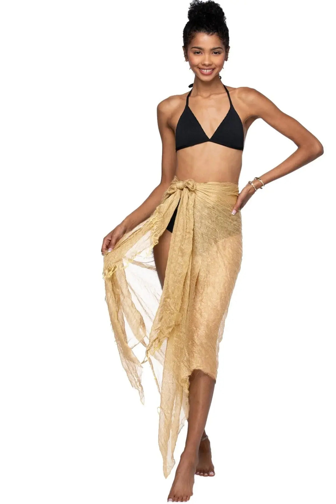 GOLD SHIMMERY SARONG WRAP BeachLife Concept