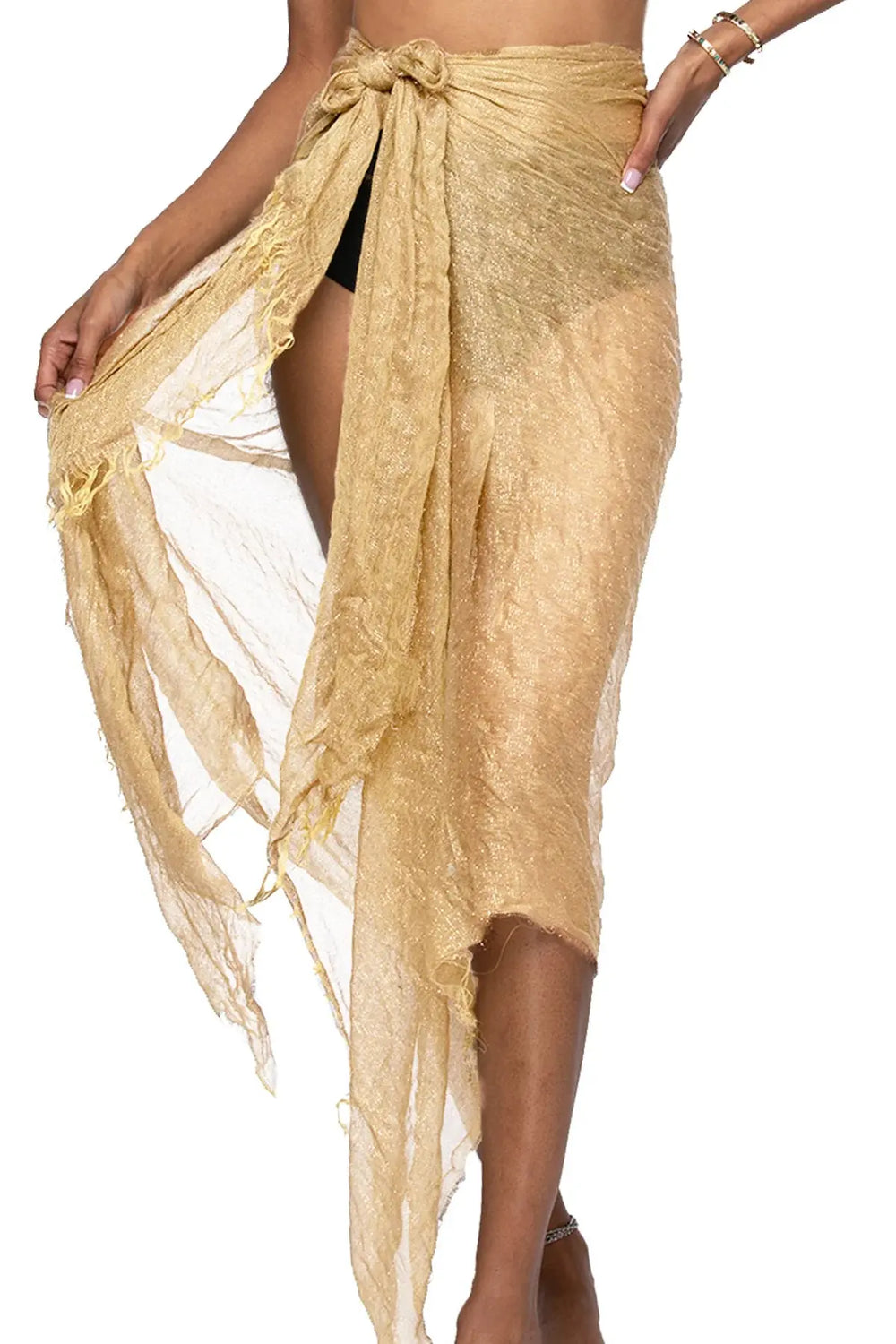 GOLD SHIMMERY SARONG WRAP BeachLife Concept