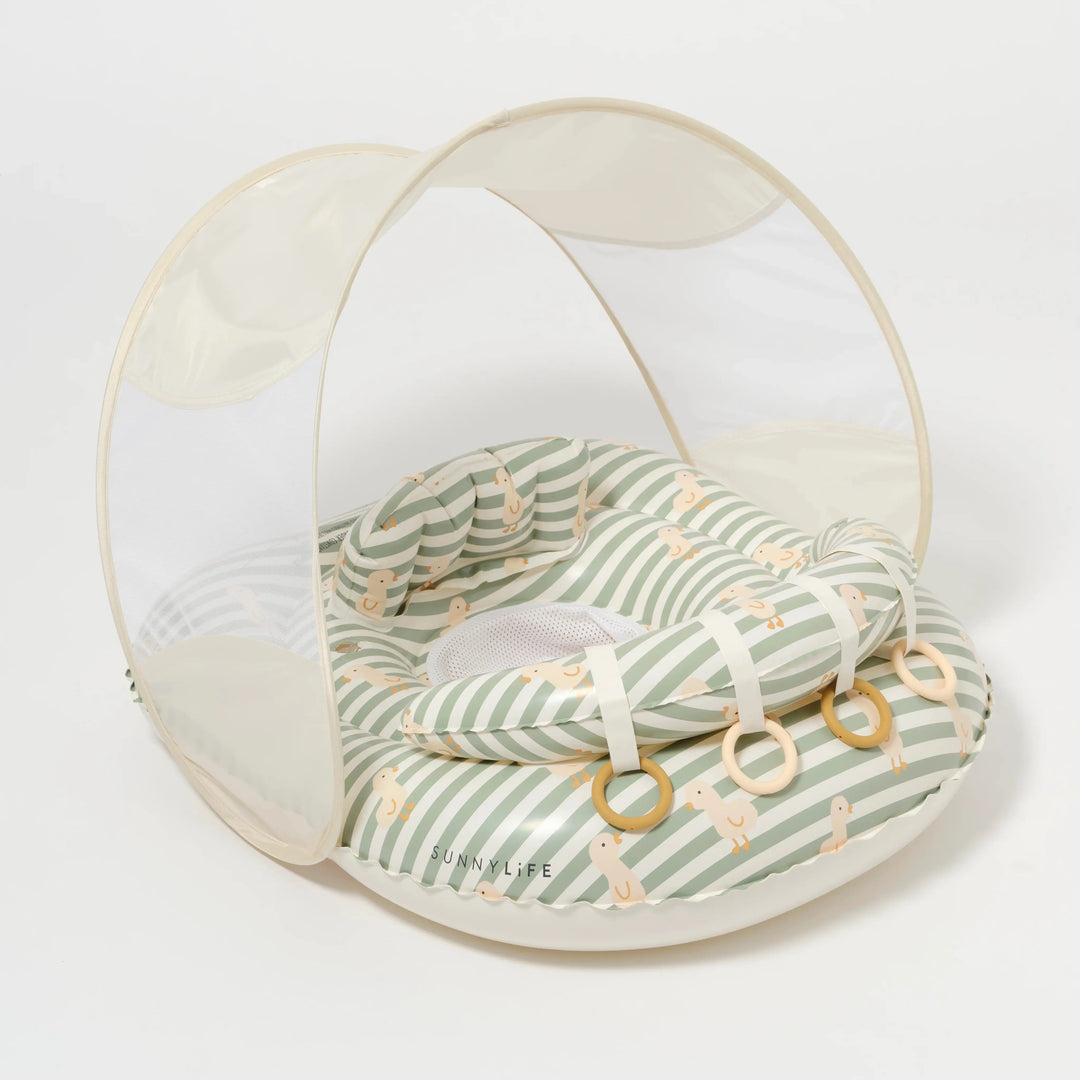 INTERACTIVE BABY FLOAT DUKE SAGE STRIPE - BeachLife Concept