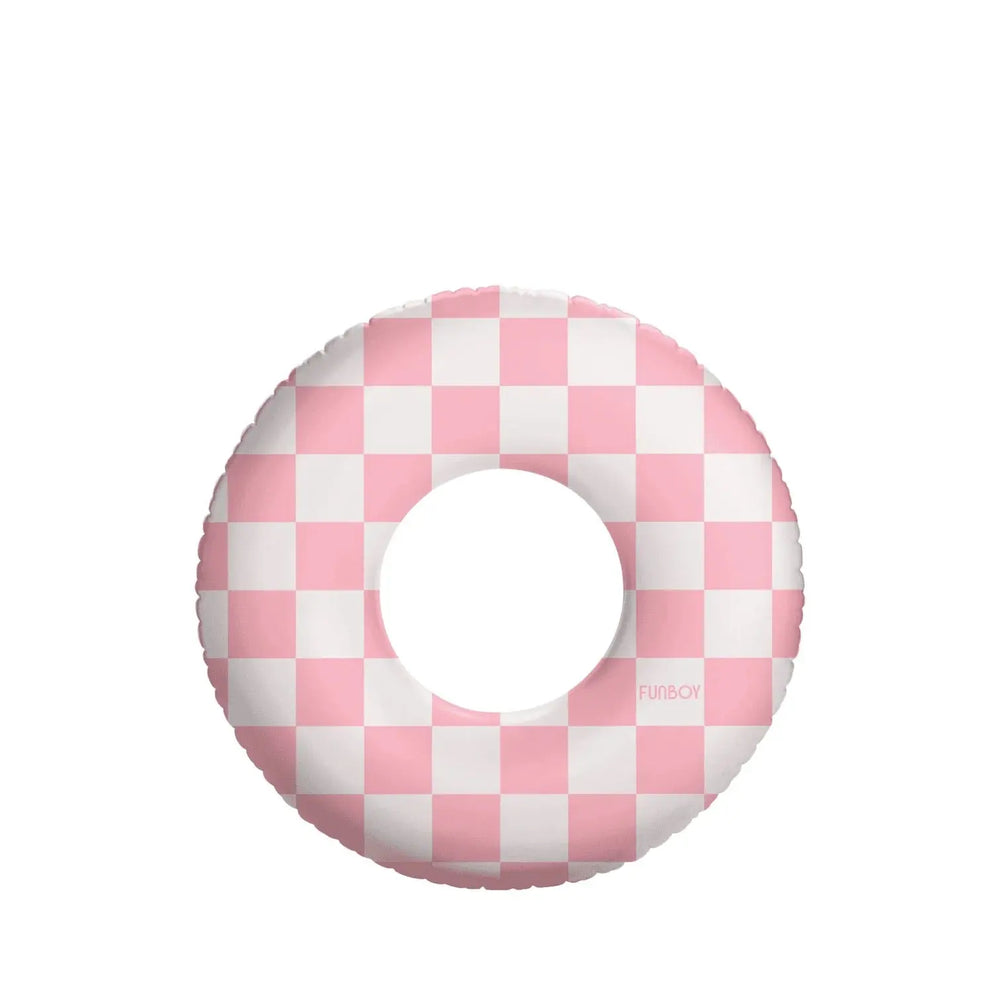 KIDS CHECKERED TUBE FLOAT PINK - BeachLife Concept