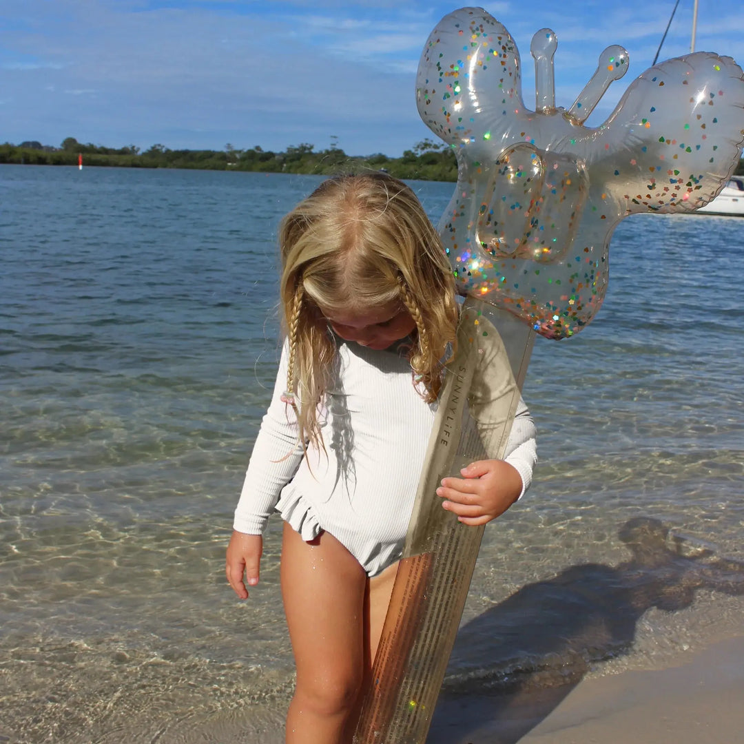 KIDS INFLATABLE NOODLE COTTON CANDY GLITTER - BeachLife Concept