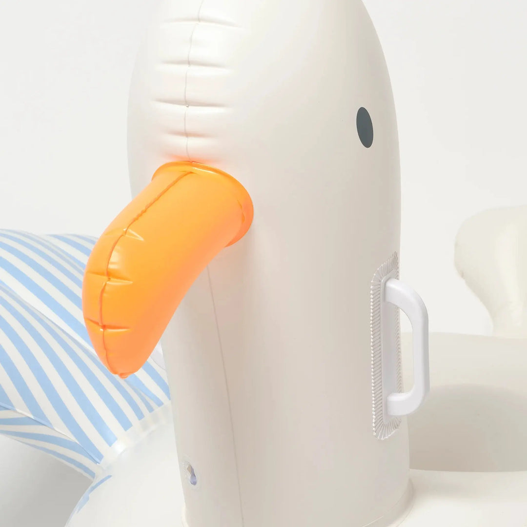 KIDS RIDE-ON FLOAT SAMMY THE SEAGULL BLUE STRIPE - BeachLife Concept