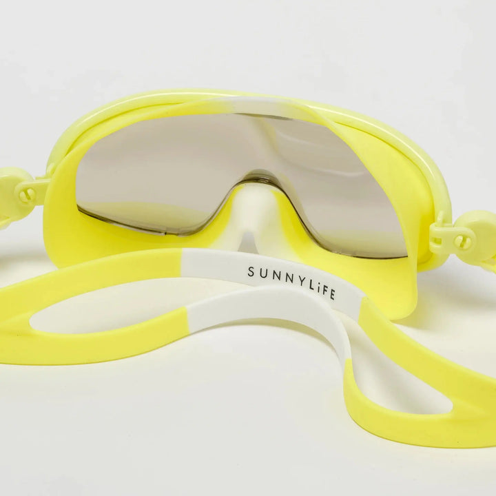 KIDS SWIM MASK SALTY THE SHARK NEON YELLOW - BeachLife Concept