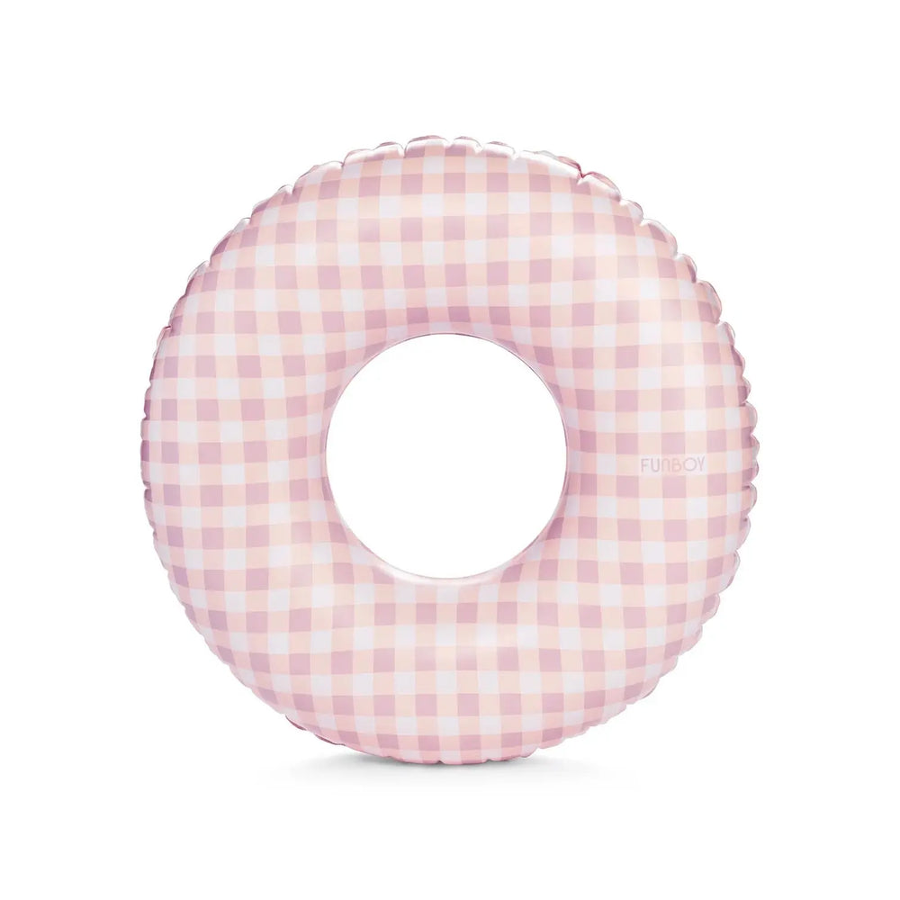 KIDS TUBE FLOAT PINK GINGHAM - BeachLife Concept