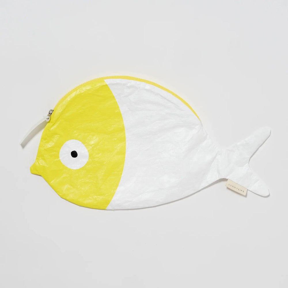 KIDS WET BAG FINN THE FISH NEON YELLOW - BeachLife Concept