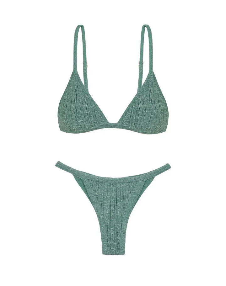 KNIT RILEY TRI TOP - BTM CHEEKY SEAGLASS - BeachLife Concept