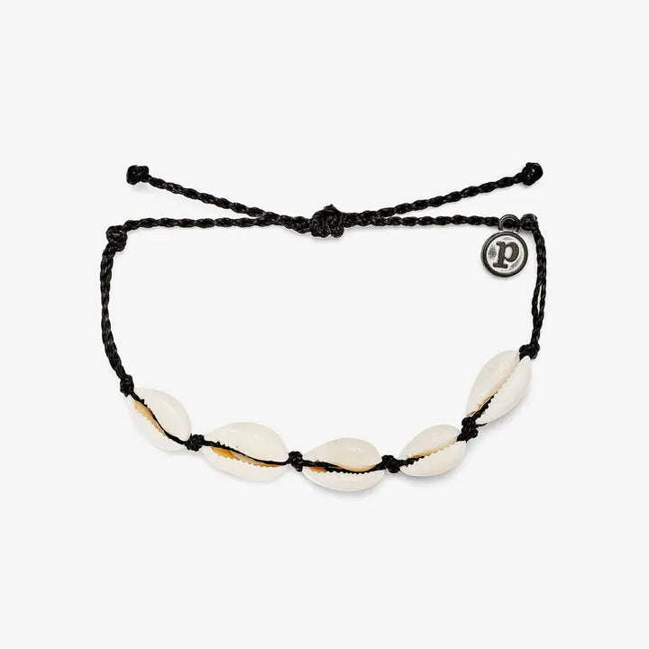 KNOTTED COWRIES BRACELET BLACK - BeachLife Concept