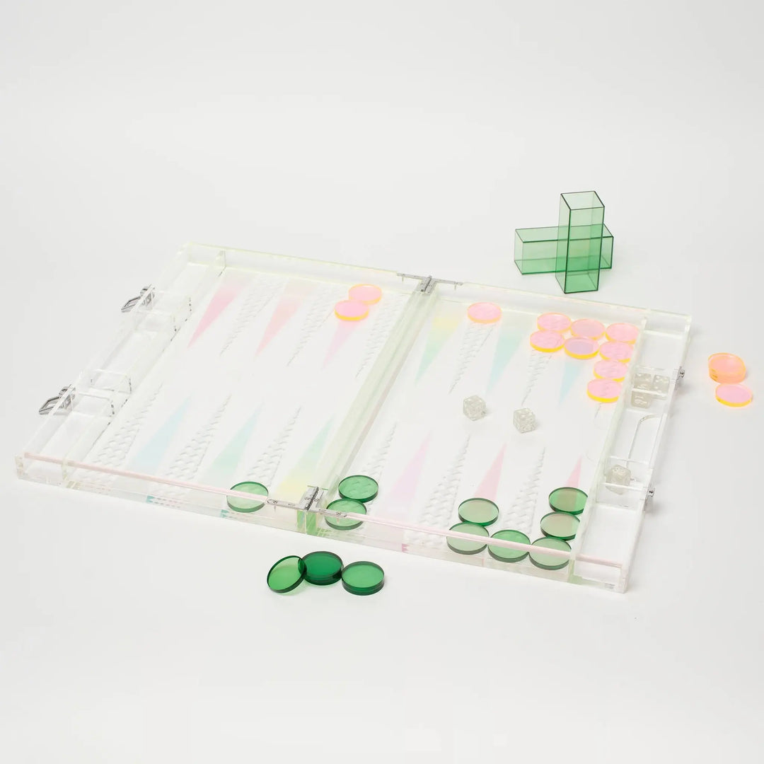 LUCITE BACKGAMMON OMBRE - BeachLife Concept
