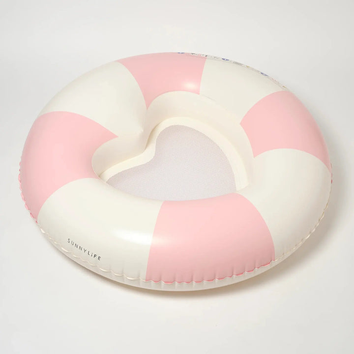 LUXE TUBE POOL RING STOLE MY HEART PINK STRIPE - BeachLife Concept