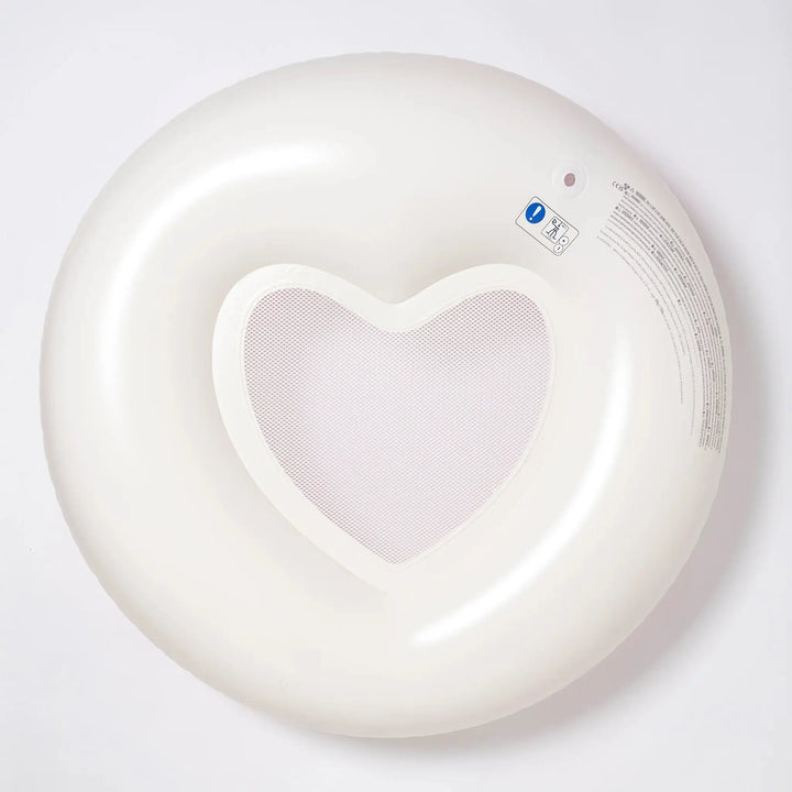 LUXE TUBE POOL RING STOLE MY HEART PINK STRIPE - BeachLife Concept