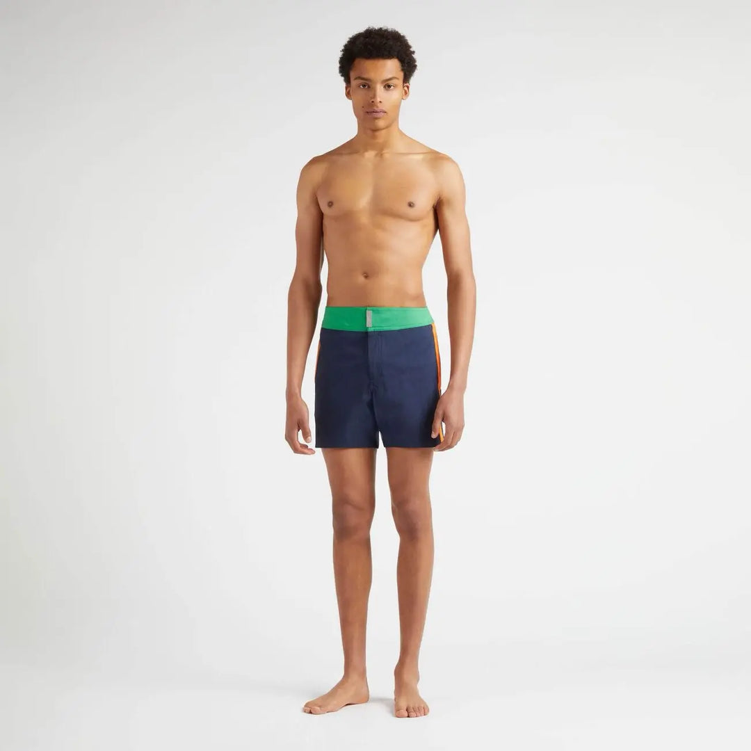 MAILLOT DE BAIN MERLE COURT STRETCH CEINTURE PLATE COLOR BLOCK JUNGLE - BeachLife Concept