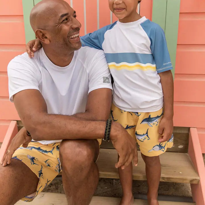 MEN'S WHITE SS RASH TOP BeachLife Concept