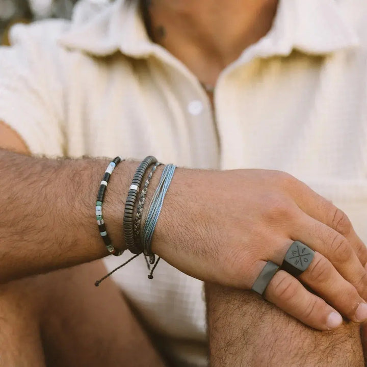 MINI BRAIDED BRACELET STEEL - BeachLife Concept