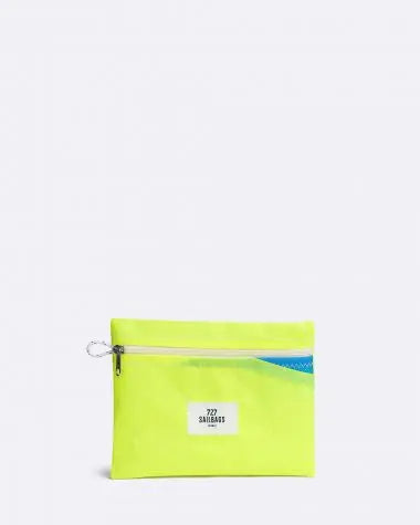 POCHETTE ZIPPEE - BLEU ET JAUNE - BeachLife Concept