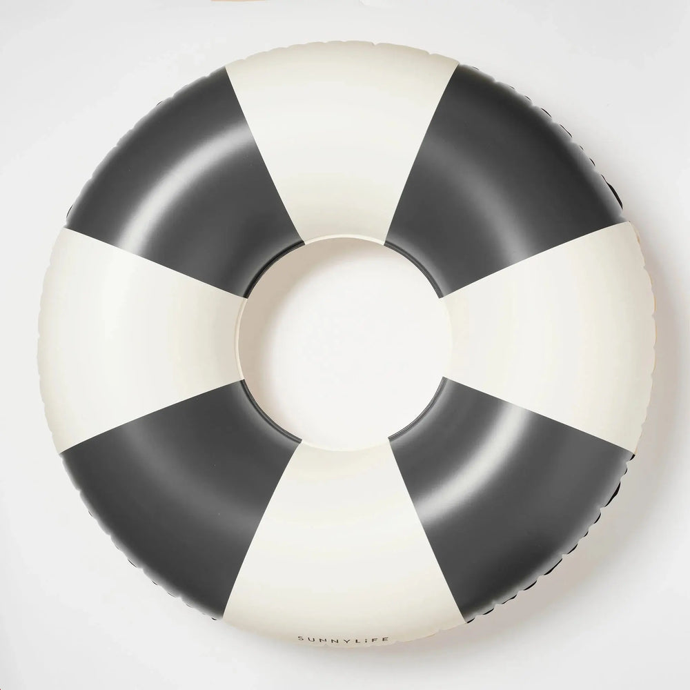 POOL RING BLACK STRIPE - BeachLife Concept