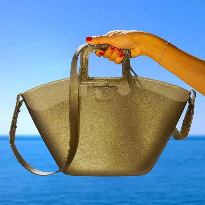 SAC A MAIN CABAS MARISCO GLITTER GOLD BeachLife Concept