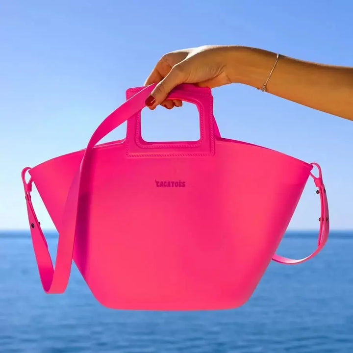 SAC A MAIN CABAS MARISCO PINK FLUO BeachLife Concept