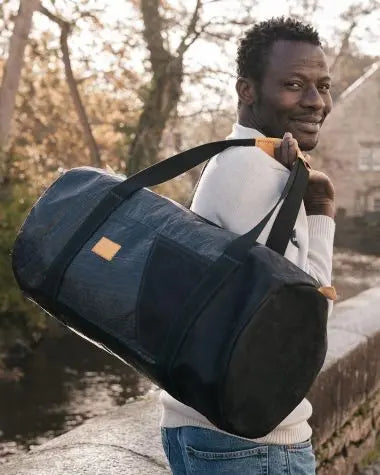 SAC ONSHORE NOIR ET CUIR - BeachLife Concept