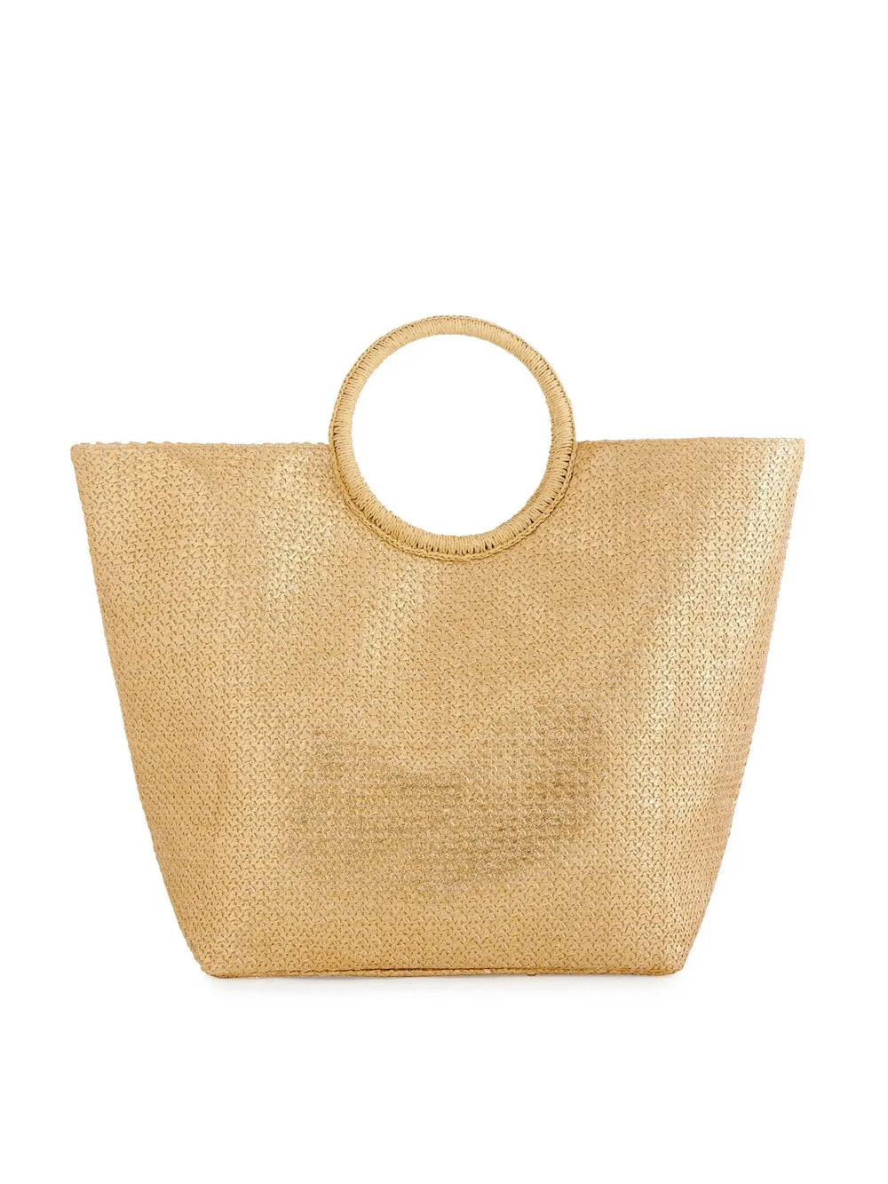 SHIRALEAH ADORA ROUND HANDLE TOTE GOLD - BeachLife Concept