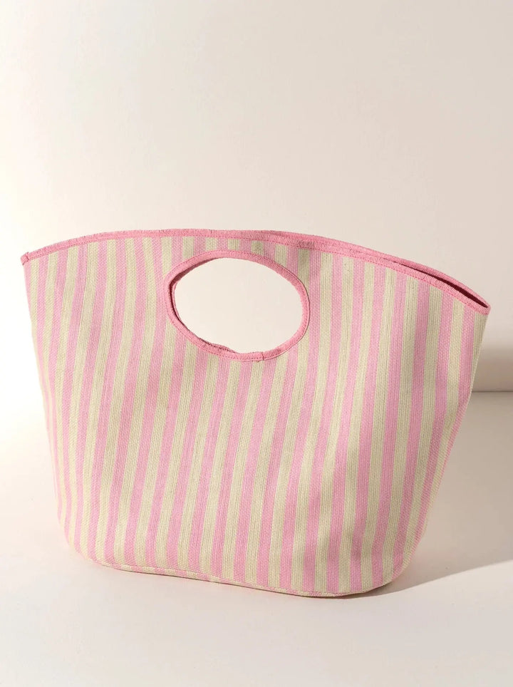 SHIRALEAH LOLITA STRIPE TOTE PINK - BeachLife Concept