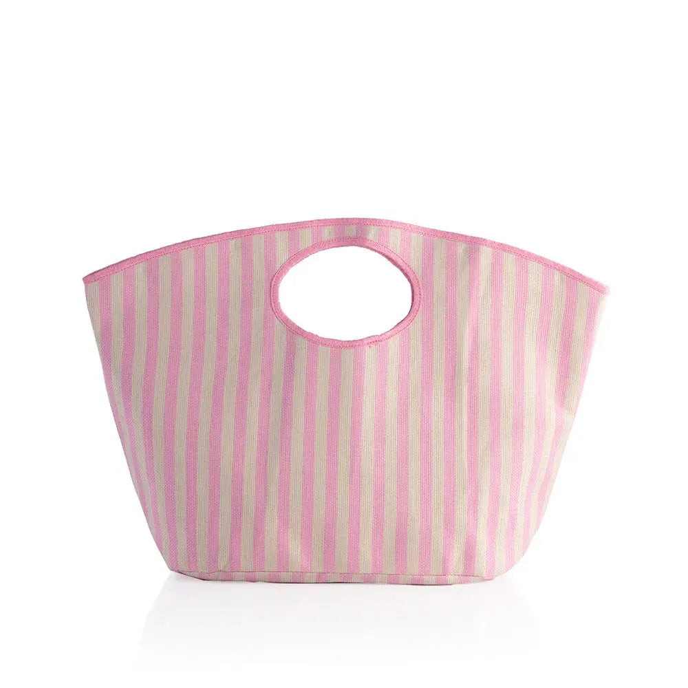 SHIRALEAH LOLITA STRIPE TOTE PINK - BeachLife Concept