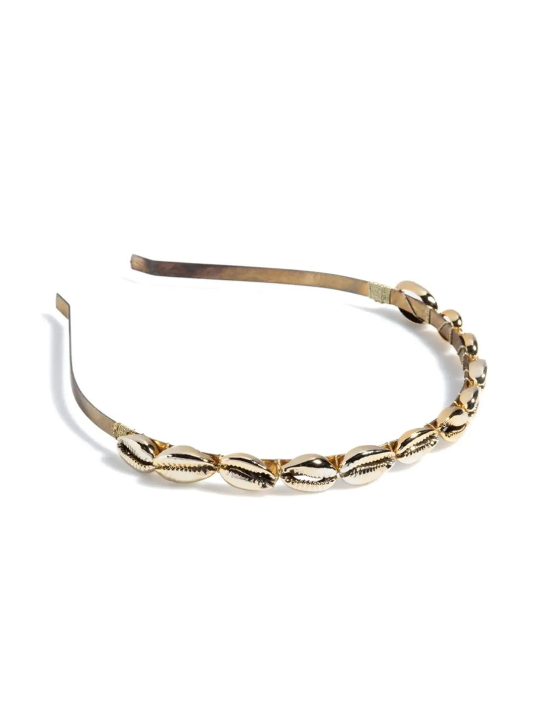 SHIRALEAH SHELL HEADBAND GOLD - BeachLife Concept