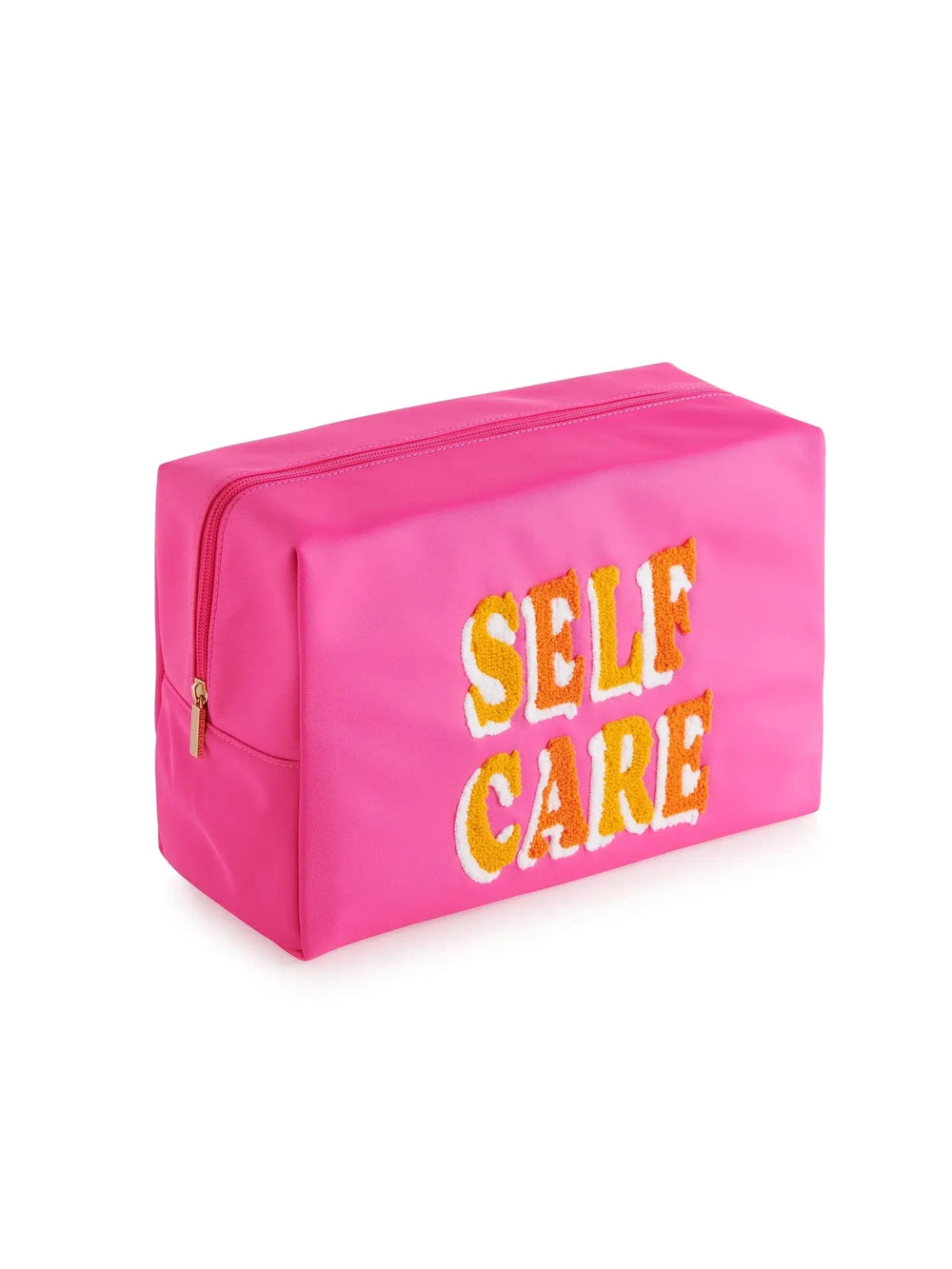 SHIRALEAH "SELF CARE" OVERSIZED ZIP POUCH FUSHIA - BeachLife Concept