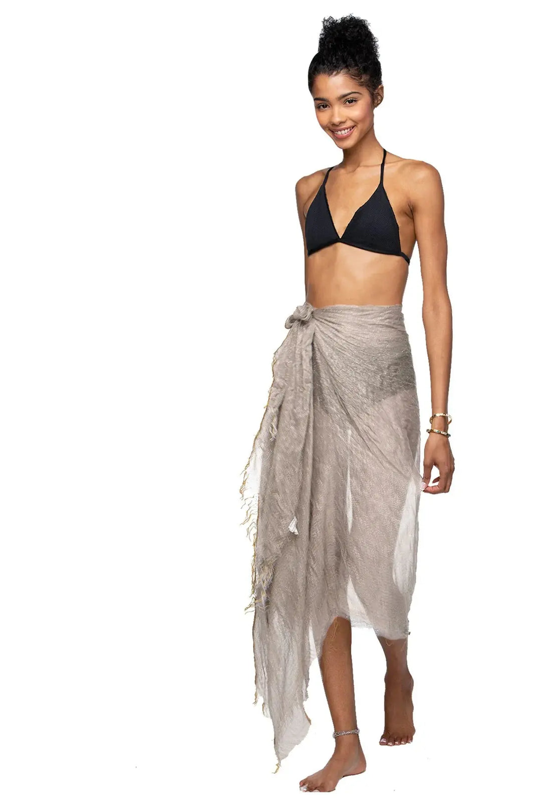 SILVER SHIMMERY SARONG WRAP BeachLife Concept