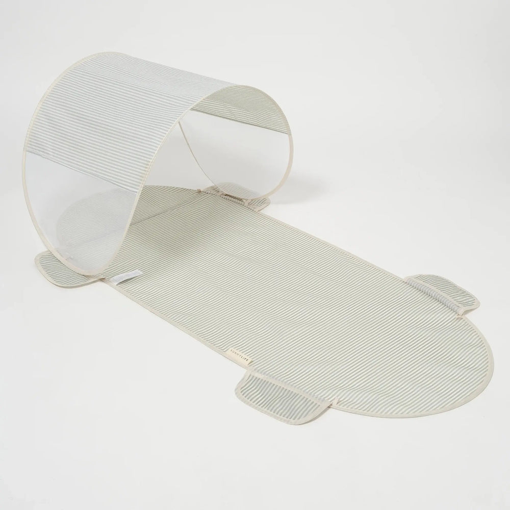 SOLO SUN SHADER - LA PALMA SAGE STRIPE - BeachLife Concept