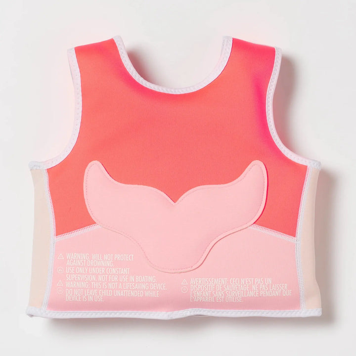 SWIM VEST 1-2 MELODY THE MERMAID NEON STRAWBERRY - BeachLife Concept