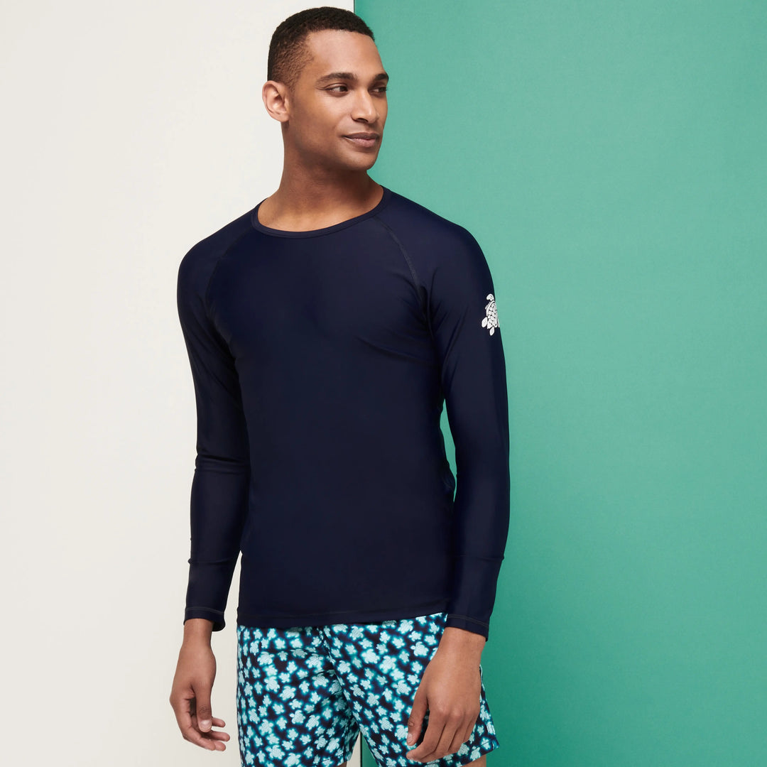 T-SHIRT ANTI UV REGULAR UNI BLEU MARINE - BeachLife Concept