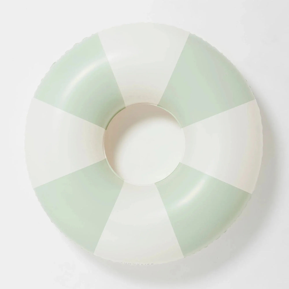 TUBE POOL RING THE VACAY SOFT OLIVE STRIPE - BeachLife Concept