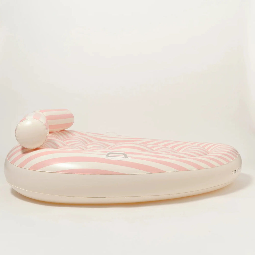 TWIN LIE-ON FLOAT STOLE MY HEART PINK STRIPE - BeachLife Concept