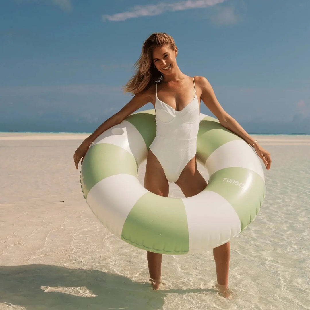 VINTAGE TUBE POOL FLOAT SAGE - BeachLife Concept