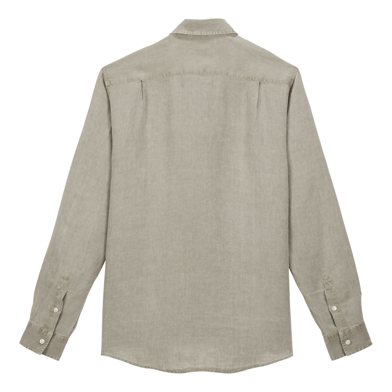 CHEMISE LIN HOMME UNI CAROUBIS