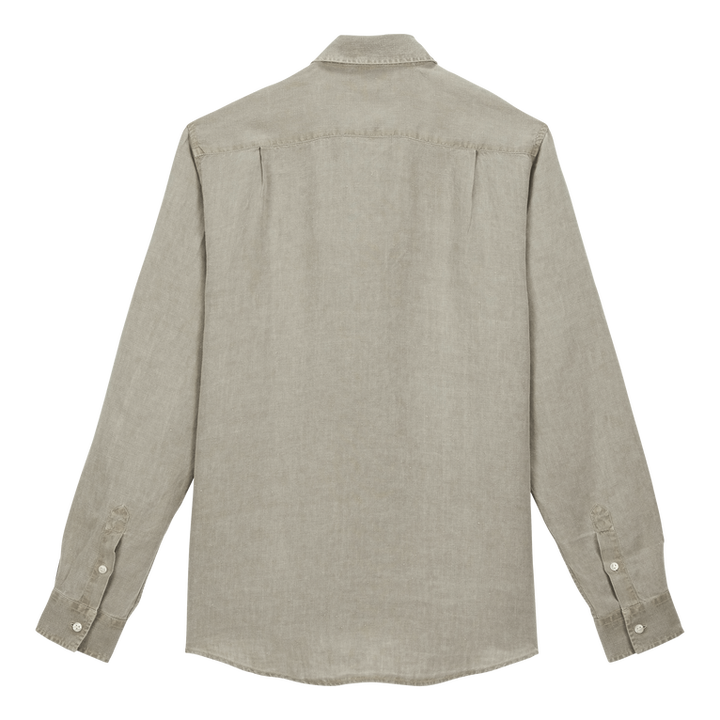 CHEMISE LIN HOMME UNI CAROUBIS