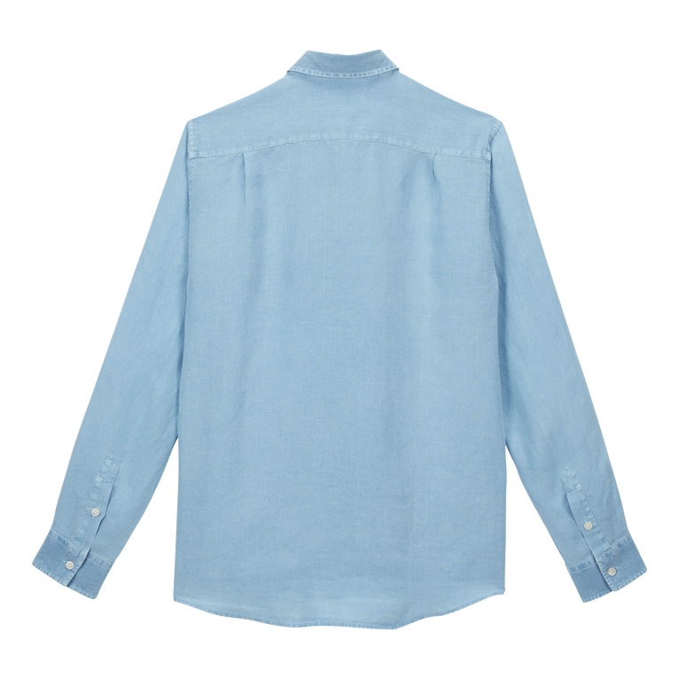 CHEMISE LIN HOMME UNI CAROUBIS