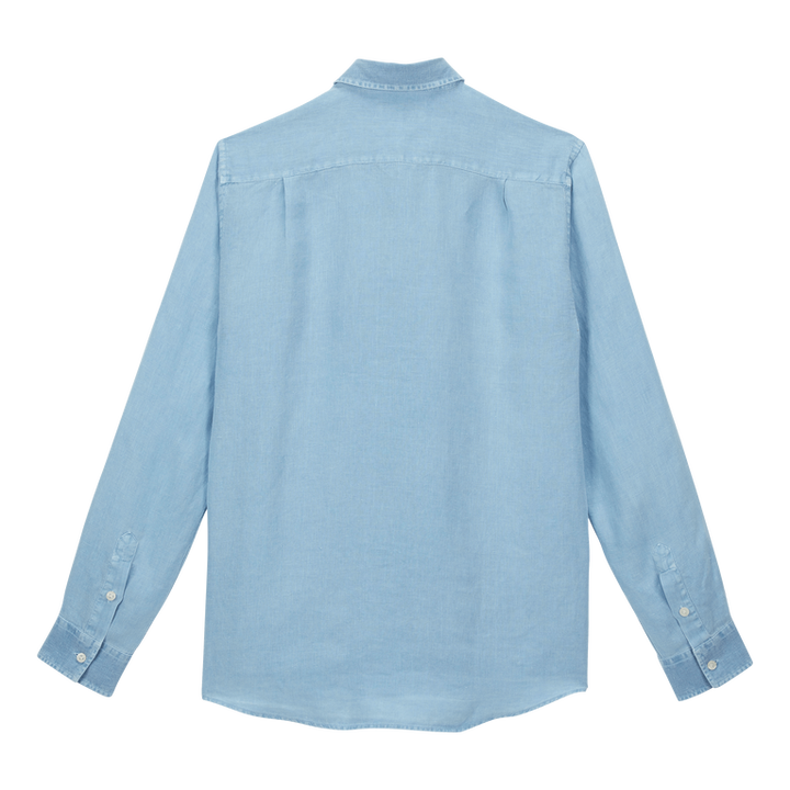 CHEMISE LIN HOMME UNI CAROUBIS